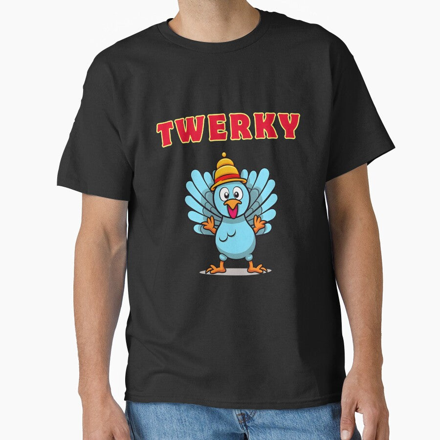 Twerky Turkey Butt Funny Thanksgiving Twerk Dance Pun Gift by RIDERKUNG T-Shirts, Hoodie, Sweatshirt (Image 1)