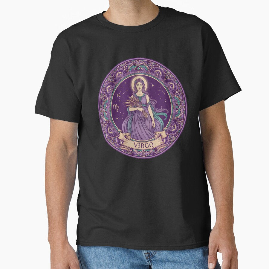 VINTAGE VIRGO ZODIAC SIGN by infinitearte T-Shirts, Hoodie, Sweatshirt | BlankRebels.com (Image 1)