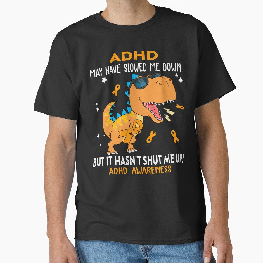 ADHD Awareness Dinosaur Lover ADHD Warrior Gift by Sabfit T-Shirts, Hoodie, Sweatshirt | BlankRebels.com (Image 1)