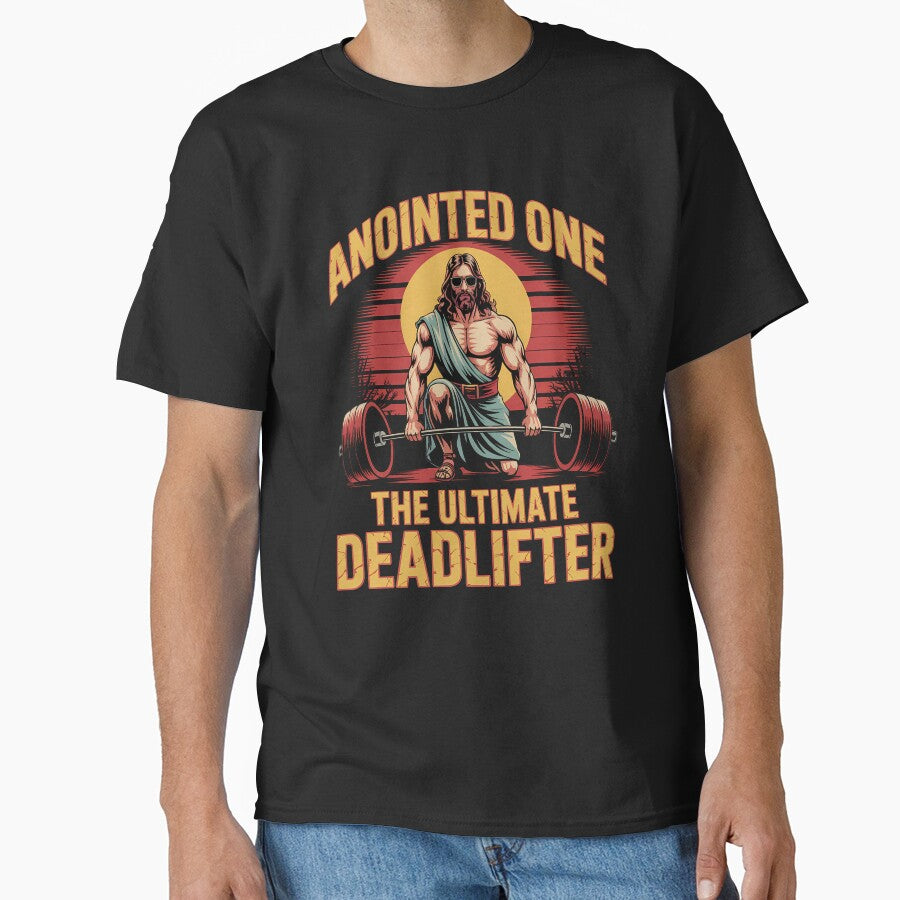 Anointed One - Ultimate Deadlifter Jesus Retro by FocusedPatterns T-Shirts, Hoodie, Sweatshirt | BlankRebels.com (Image 1)