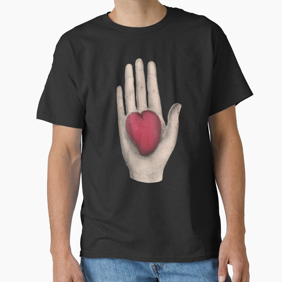 Hand with heart hand drawn valentine's day love vintage by PassageDisco T-Shirts, Hoodie, Sweatshirt (Image 1)