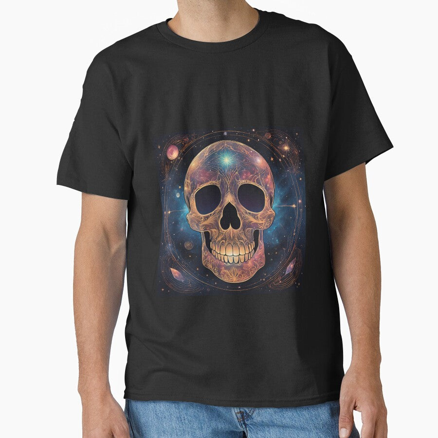 Smiling cosmic skull in the universe pineal gland by LumiLemon T-Shirts, Hoodie, Sweatshirt | BlankRebels.com (Image 1)