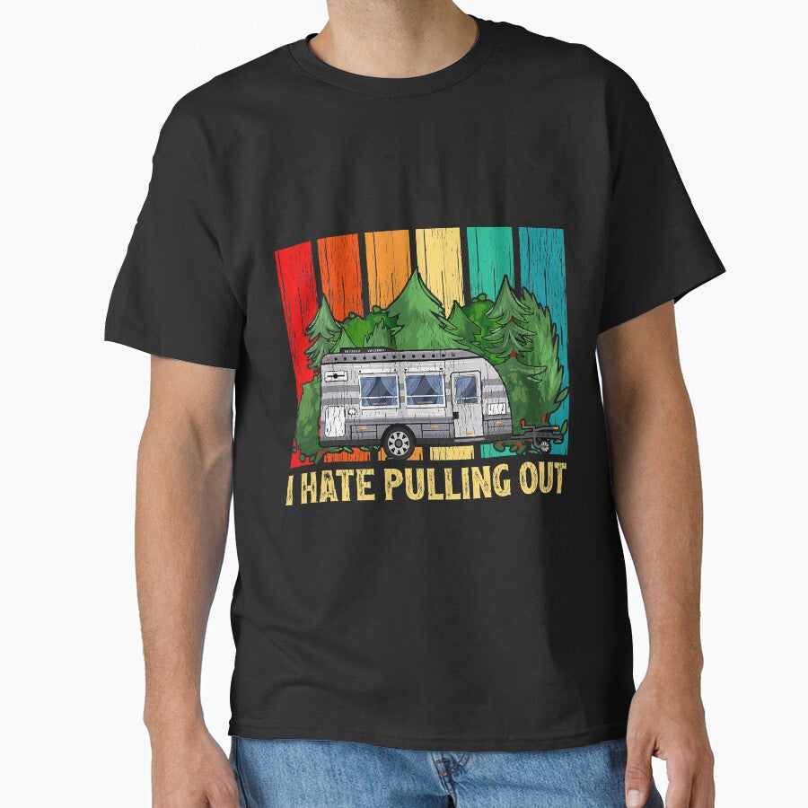 Vintage Retro Mountains Rv Camping I by SkyCloudBlue T-Shirts, Hoodie, Sweatshirt | BlankRebels.com (Image 1)
