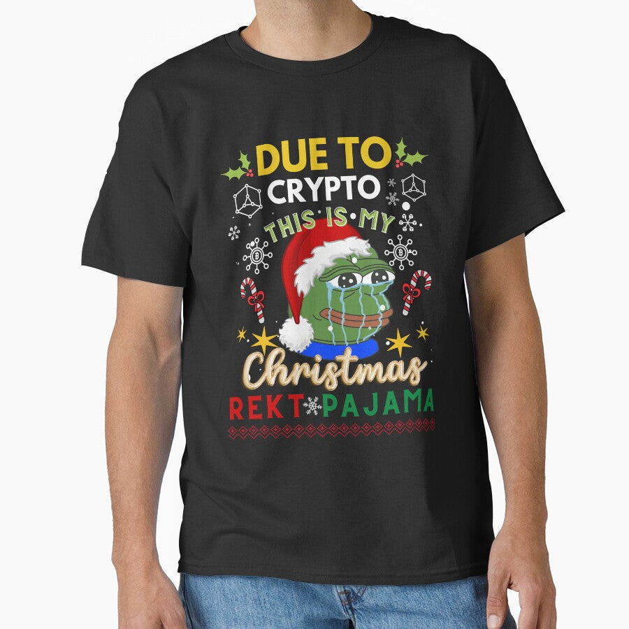 pepe crypto ugly christmas sweater - due to inflation this is my ugly crypto sweater pajama by wear4gamers... (Image 1)