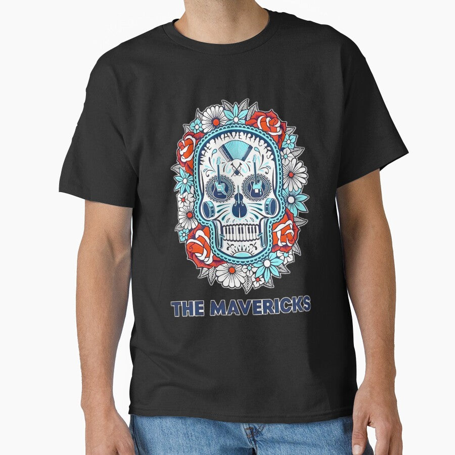The Mavericks Sugar Skull Music Art By Merch Limited Edition by luayhail