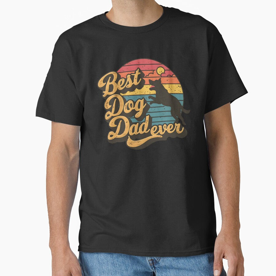 Vintage Best Dog Dad Ever Funny Father's Day by cimibaka25 T-Shirts, Hoodie, Sweatshirt | BlankRebels.com (Image 1)