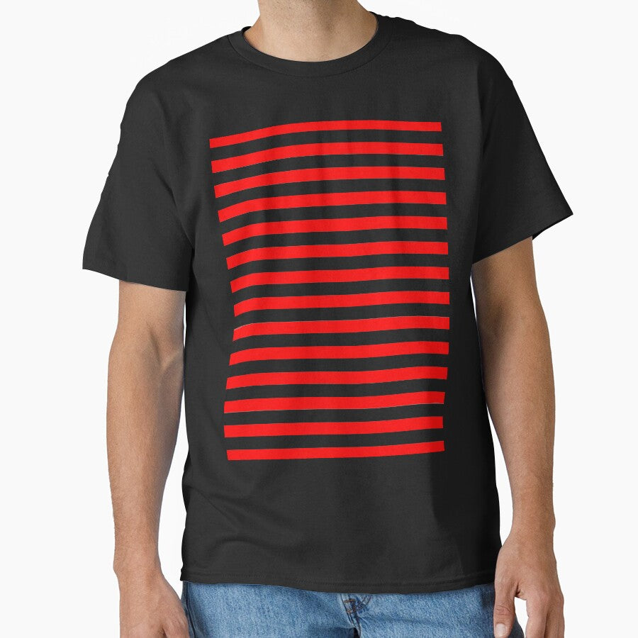 Thin Horizontal Red Stripes on Black Easy Simple Costume by that5280lady T-Shirts, Hoodie, Sweatshirt (Image 1)