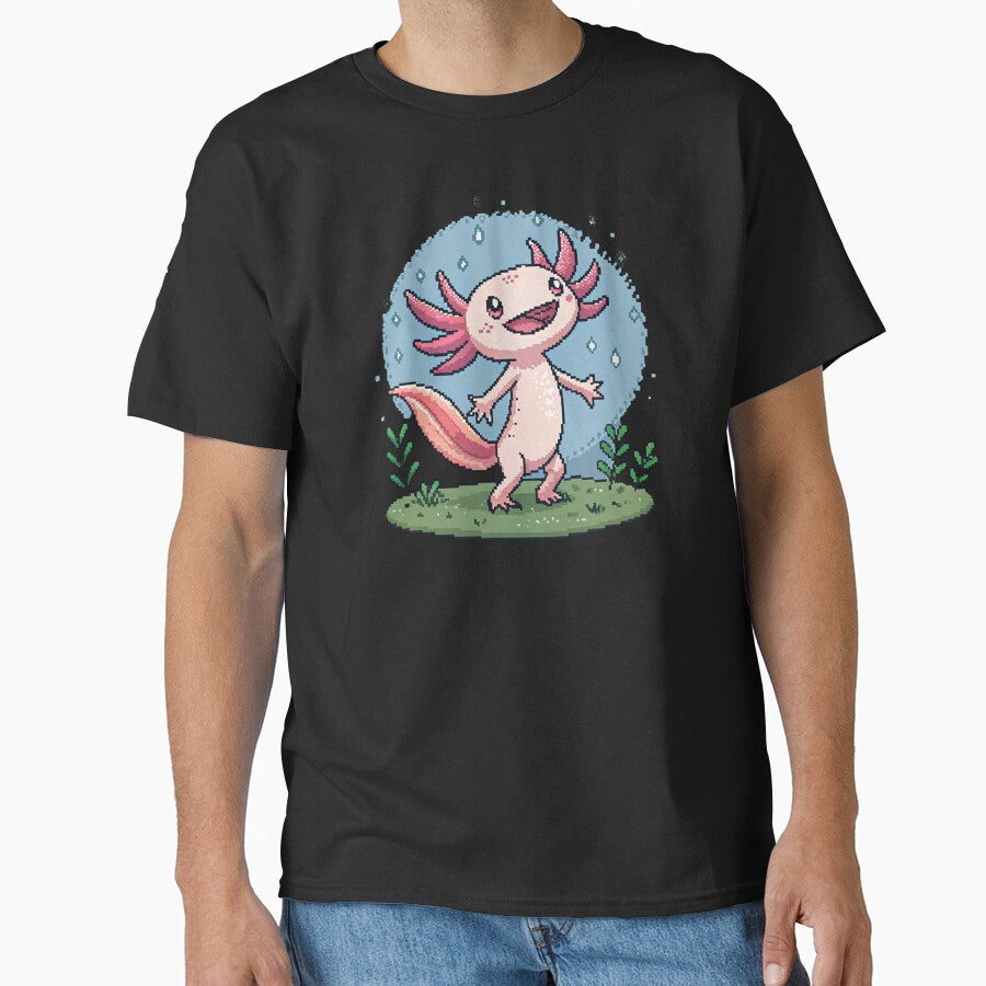 Pixel Axolotl by SignumShop T-Shirts, Hoodie, Sweatshirt | BlankRebels.com (Image 1)
