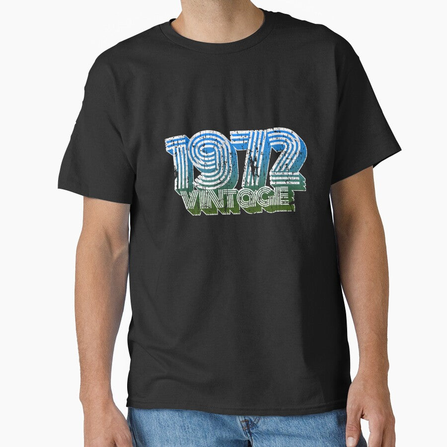 Vintage 1972 46th Birthday T Shirt Oldschool 70s Dad Gift by roarr Hoodie, Sweatshirt | BlankRebels.com (Image 1)