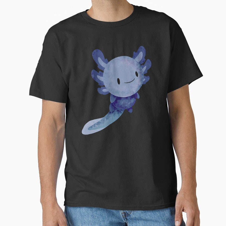 Cute Axolotl Happy Blue by NinniSilver T-Shirts, Hoodie, Sweatshirt | BlankRebels.com (Image 1)