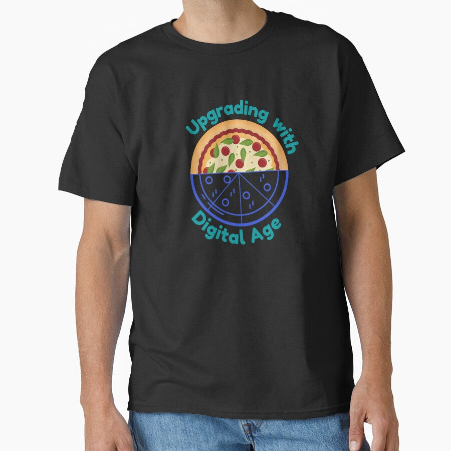 Upgrading with the Digital Age (Pizza) by TheYellowBerry T-Shirts, Hoodie, Sweatshirt | BlankRebels.com (Image 1)