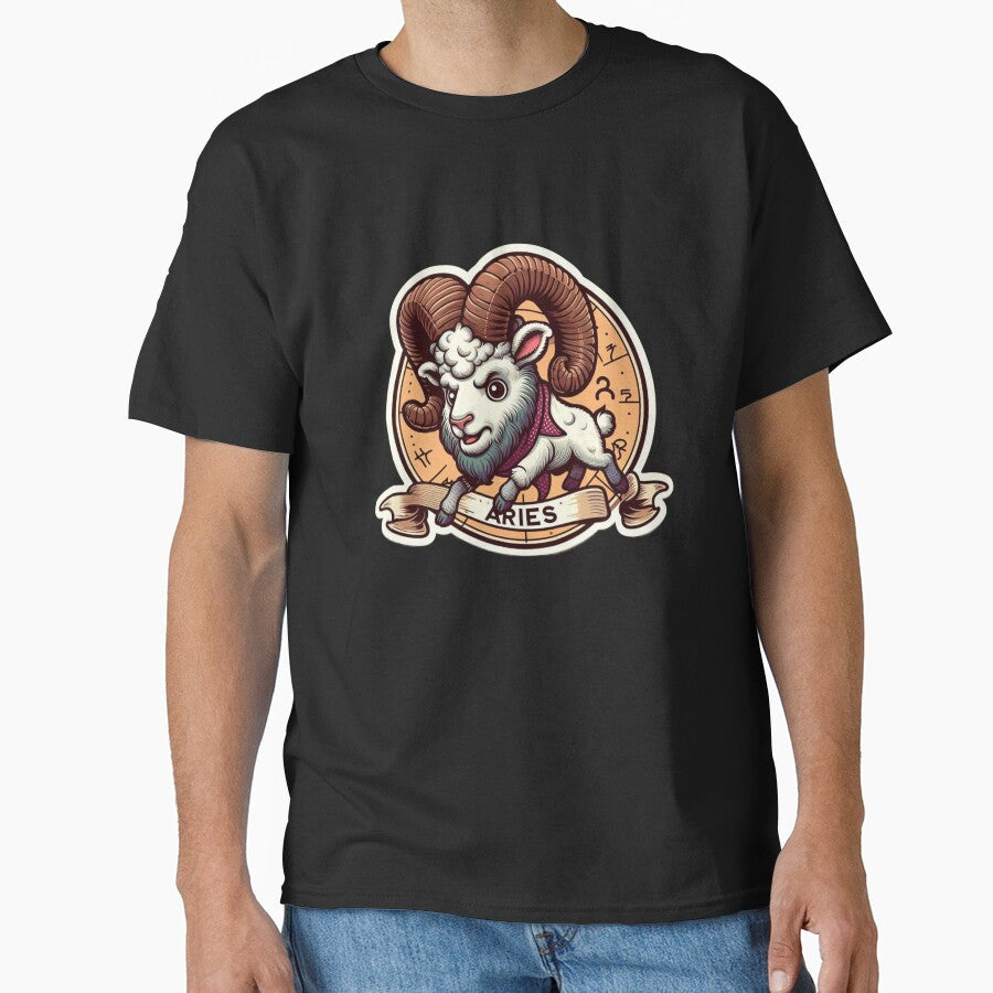 Aries Vintage – Retro Zodiac Art by EuropeanPrints T-Shirts, Hoodie, Sweatshirt | BlankRebels.com (Image 1)
