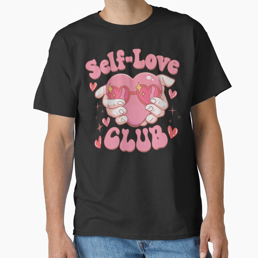 Self Love Club - Funny Retro Groovy by printify T-Shirts, Hoodie, Sweatshirt | BlankRebels.com (Image 1)