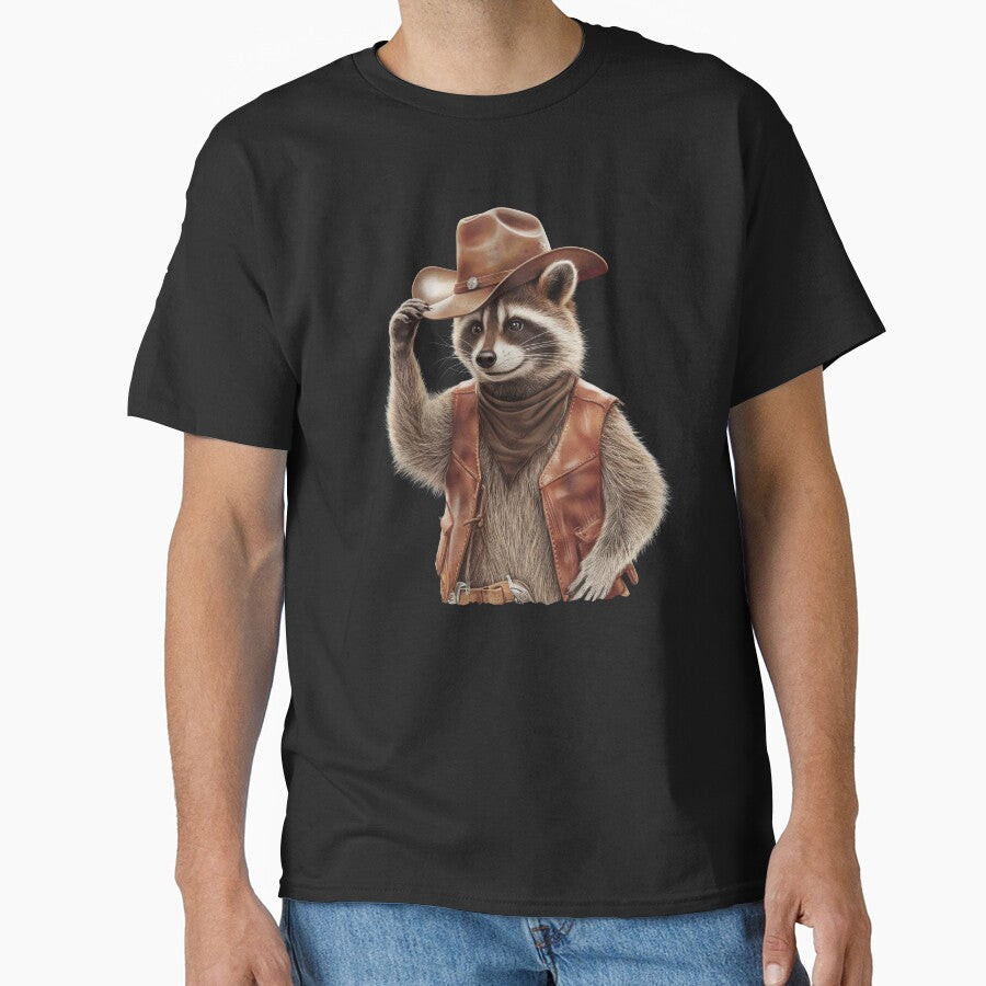 Vintage Country Western Cowboy Raccoon Trash Panda by PosiMCreations T-Shirts, Hoodie, Sweatshirt | BlankRebels.com (Image 1)