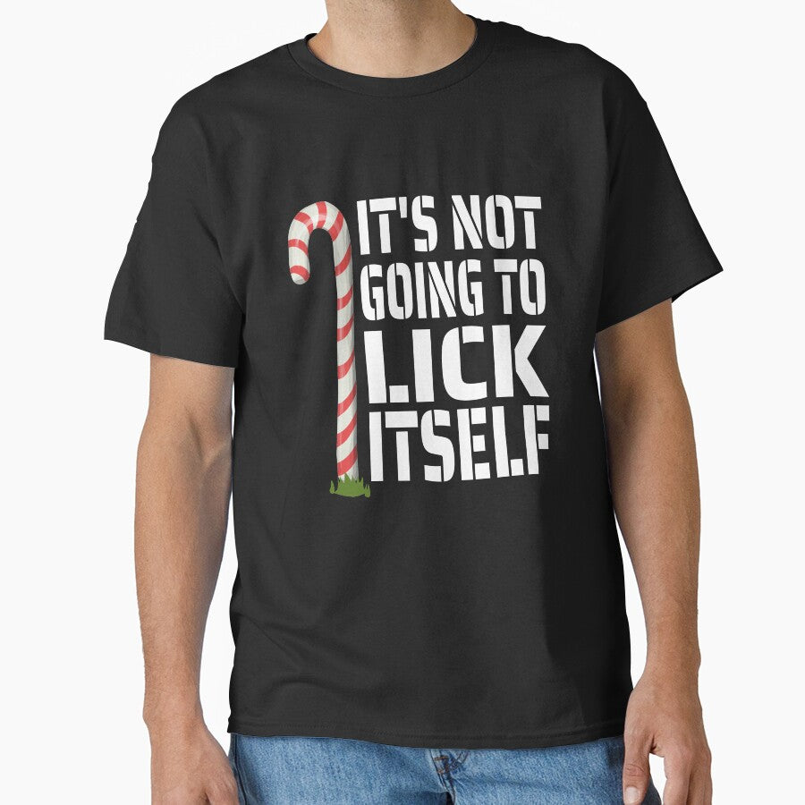 Funny christmas shirts It's Not Going To Lick Itself Candy Cane Christmas Funny T-Shirt by Sale999 Hoodie,... (Image 1)