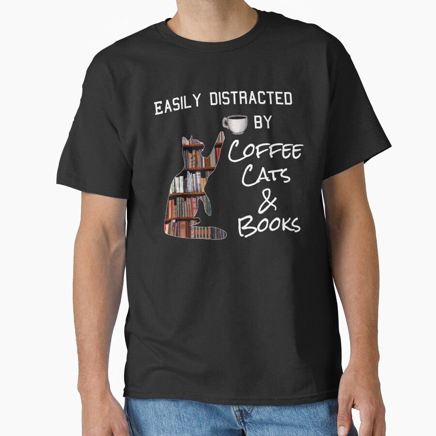 Easily Distracted by Coffee, Cats, and Books by CrystalRaen