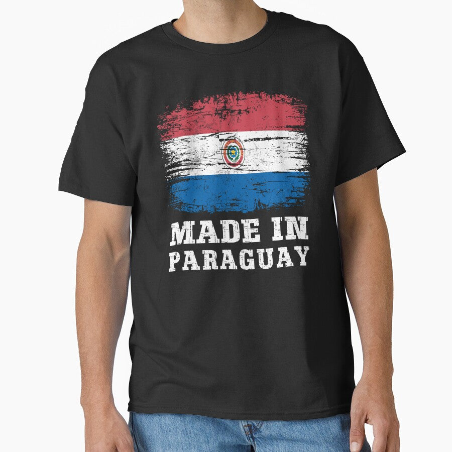 Made In Paraguay Vintage Distressed Rugged Flag by Dmetalx Art Apparel