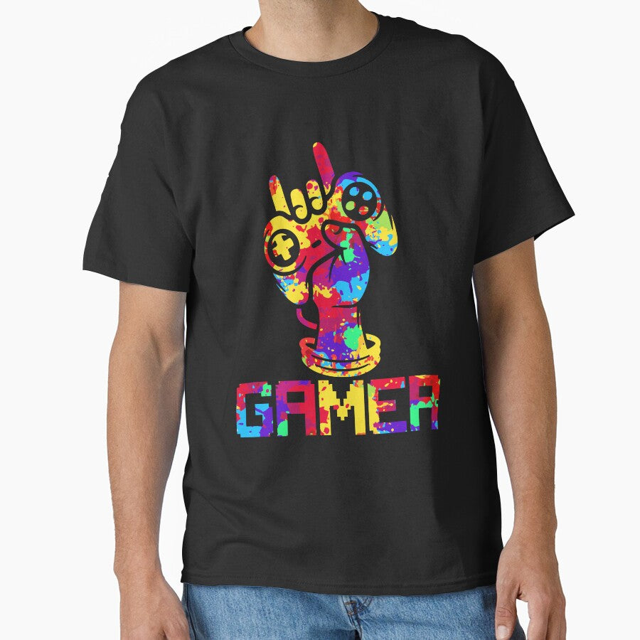 Gamer Colorful Shirt by SunsetGloww Hoodie, Sweatshirt | BlankRebels.com (Image 1)