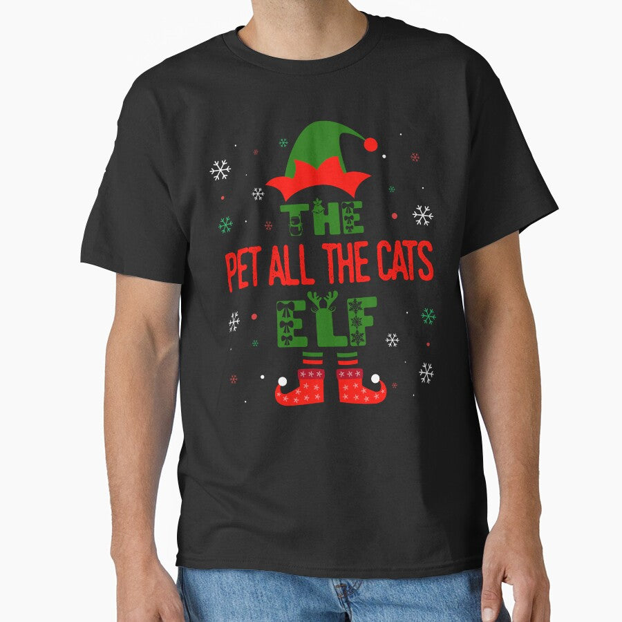 Family Christmas Matching Squad Outfit Elf Funny Cat Lover by artworkbyrihen T-Shirts, Hoodie, Sweatshirt (Image 1)