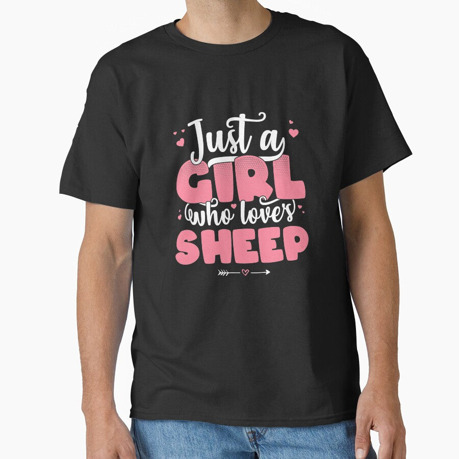 Just A Girl Who Loves Sheep - Cute Sheep lover gift product by theodoros20 T-Shirts, Hoodie, Sweatshirt (Image 1)