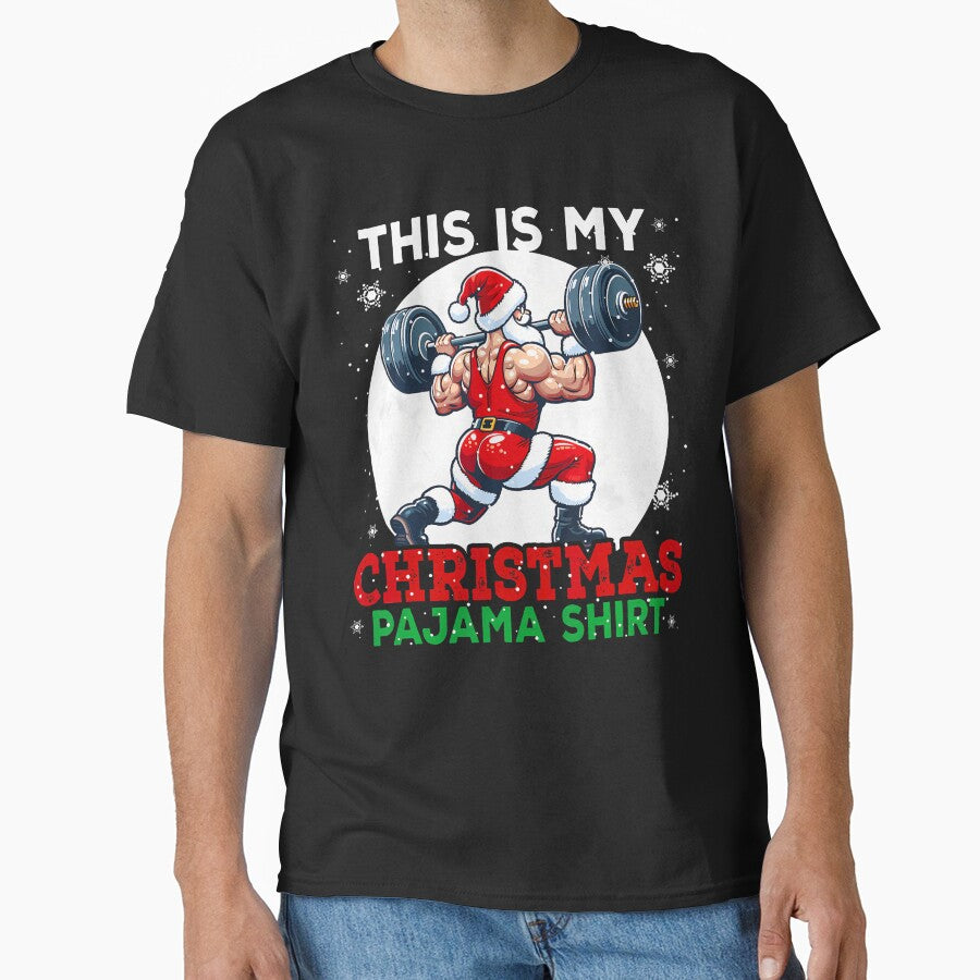 My Christmas 	 Shirt Santa Weightlifting Gym Workout by EileenDeana Hoodie, Sweatshirt | BlankRebels.com (Image 1)