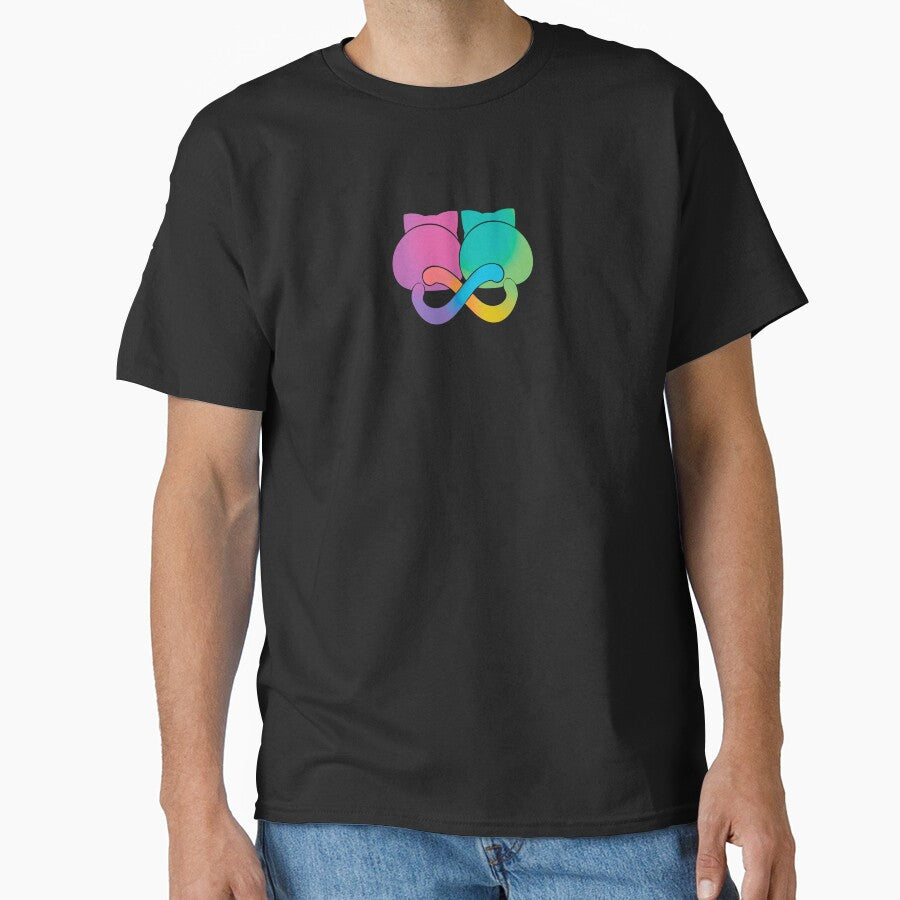 Neurodiversity Pride - Neurodiversity Ally Infinity Cats - BLACK by NDPride T-Shirts, Hoodie, Sweatshirt (Image 1)