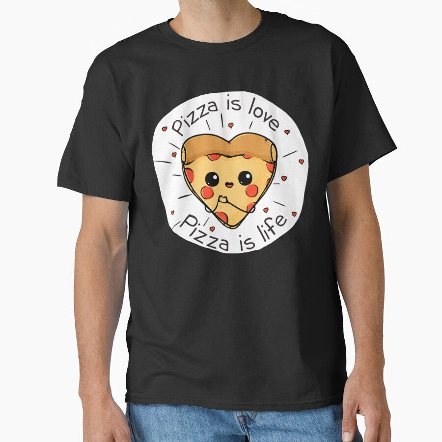 PIZZA is love PIZZA is life VALENTINES. by BEyourself be T-Shirts, Hoodie, Sweatshirt | BlankRebels.com (Image 1)