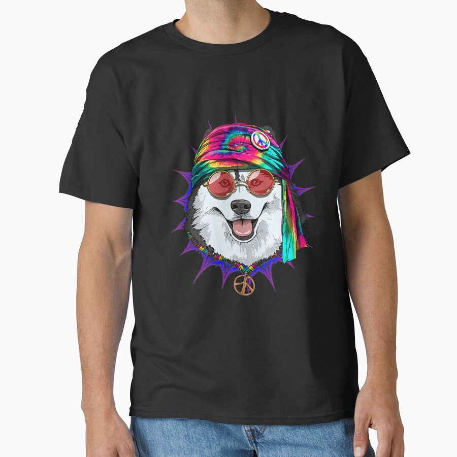 Tie Dye Hippie Siberian Husky Hippiness Peace Love Dog 687 by ThanhNgong T-Shirts, Hoodie, Sweatshirt (Image 1)