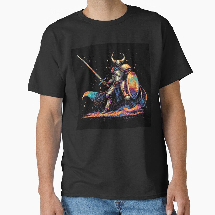 Rainbow Knight Pixel Art by Kaos-Bit T-Shirts, Hoodie, Sweatshirt | BlankRebels.com (Image 1)