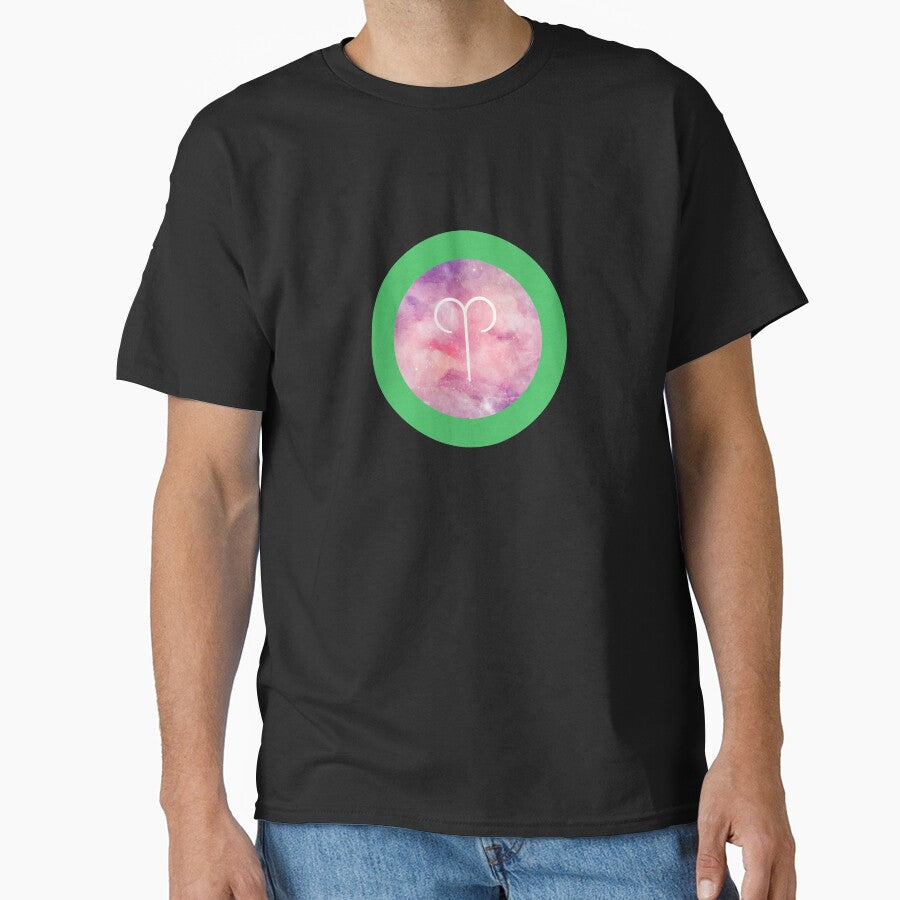 Aries Watercolor Zodiac green Horoscope Star Sign Gift by Hyper-Field T-Shirts, Hoodie, Sweatshirt (Image 1)