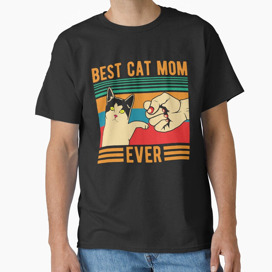 Best Cat Mom Ever Retro Vintage Cat Lover T-shirt by kdllama Hoodie, Sweatshirt | BlankRebels.com (Image 1)