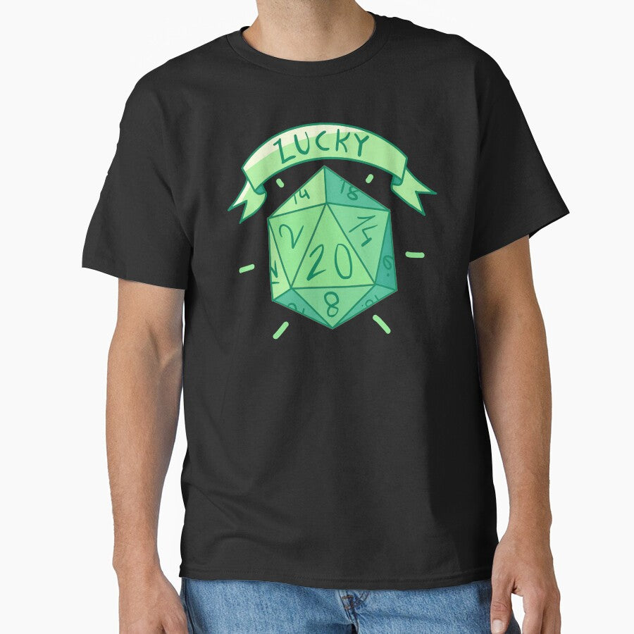 Lucky 20 critical hit Green version by cu-b3 T-Shirts, Hoodie, Sweatshirt | BlankRebels.com (Image 1)