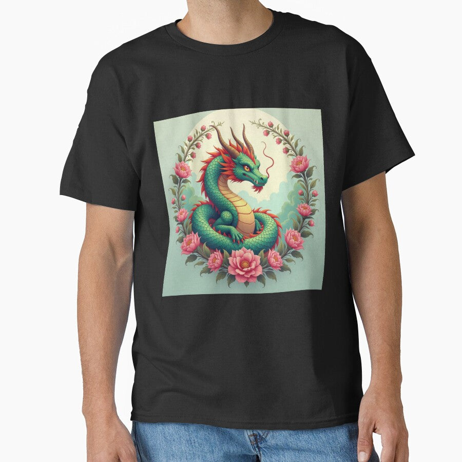 Dragon In Flowers by Planetporridge T-Shirts, Hoodie, Sweatshirt | BlankRebels.com (Image 1)