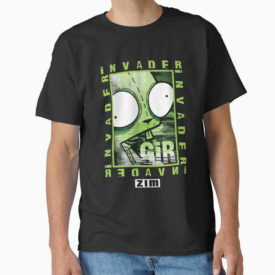 Invader Zim GIR Glitch Cartoon Graphic Design by layprotuninec