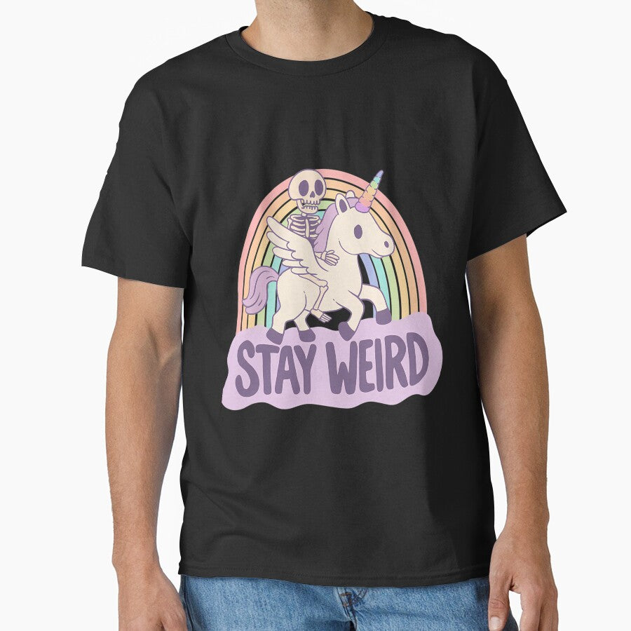 Stay Weird Skeleton Unicorn by odbkuety83 T-Shirts, Hoodie, Sweatshirt | BlankRebels.com (Image 1)
