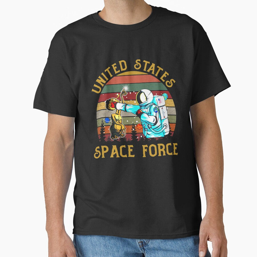 Funny United States Space Force Punch The Alien Retro Vintage by margarettil63