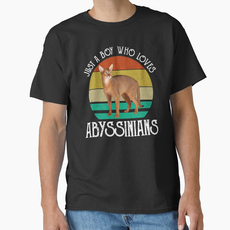 Just A Boy Who Loves Abyssinians by Cat Lady Designs T-Shirts, Hoodie, Sweatshirt | BlankRebels.com (Image 1)