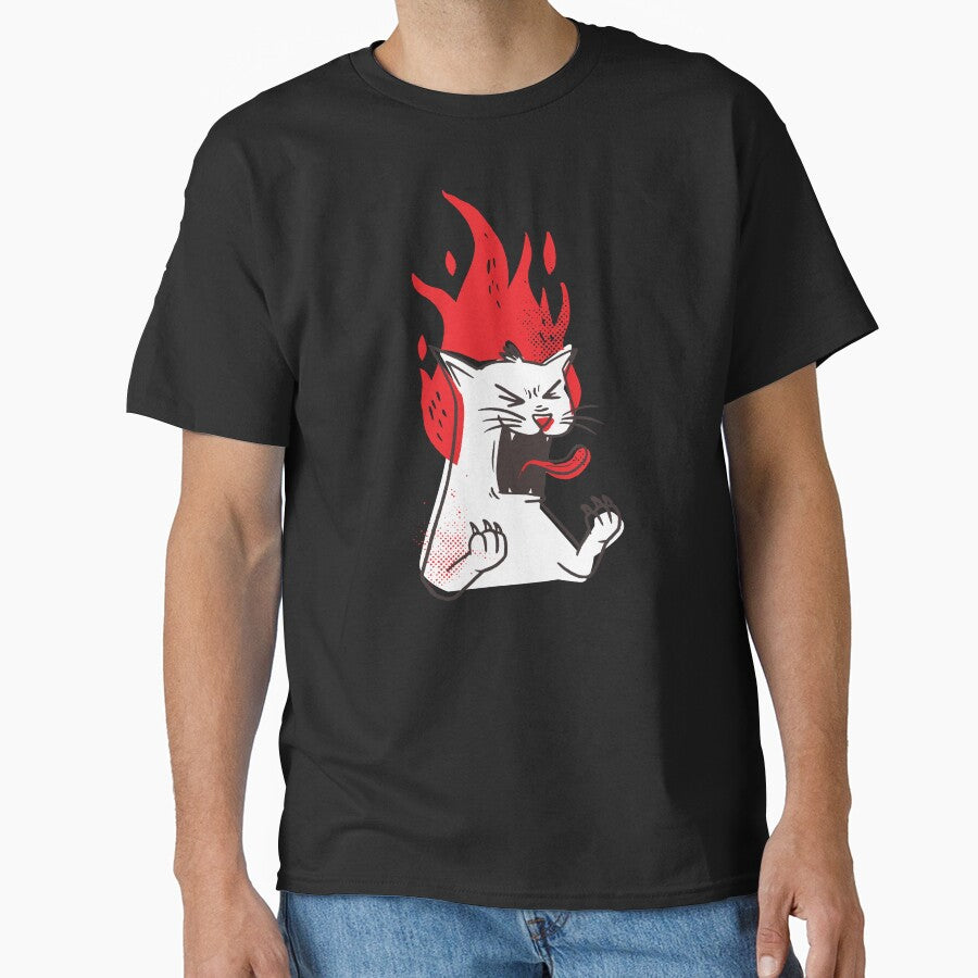Raging Cat by Cute and Funny Animal Art Designs T-Shirts, Hoodie, Sweatshirt | BlankRebels.com (Image 1)
