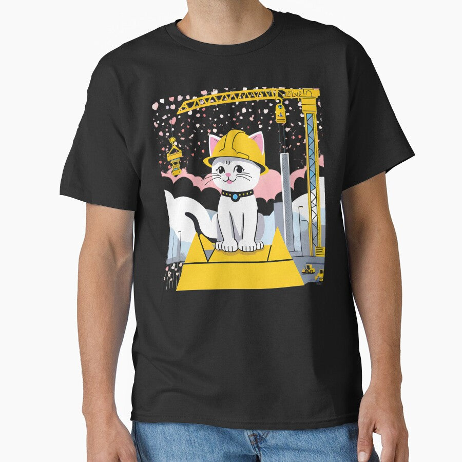 Cat engineer for a woman construction engineer or construction manager by MegiSmile T-Shirts, Hoodie, Sweatshirt (Image 1)