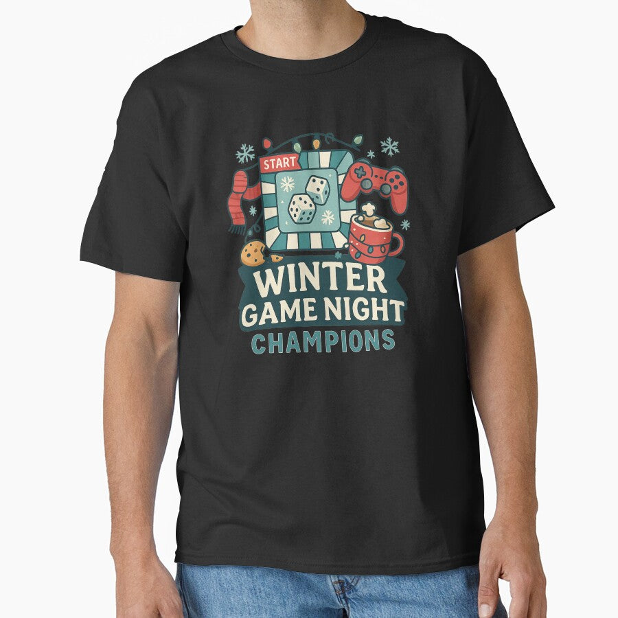 Winter Game Night Champions – Funny Holiday Board Game by BiomortoArts T-Shirts, Hoodie, Sweatshirt (Image 1)