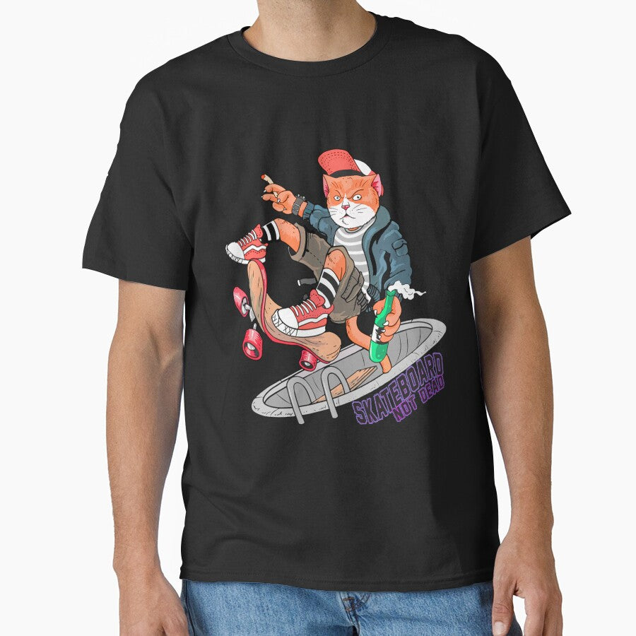 Cat board Skateboard Skater funny art by AssamFT T-Shirts, Hoodie, Sweatshirt | BlankRebels.com (Image 1)