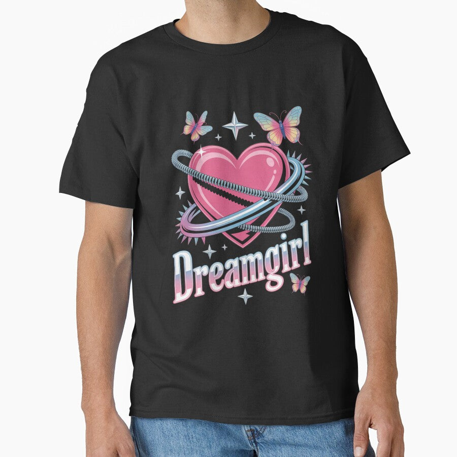 Dreamgirl Y2K Aesthetic Heart Butterflies Valentine's Day by DarylWelsh2024 T-Shirts, Hoodie, Sweatshirt (Image 1)