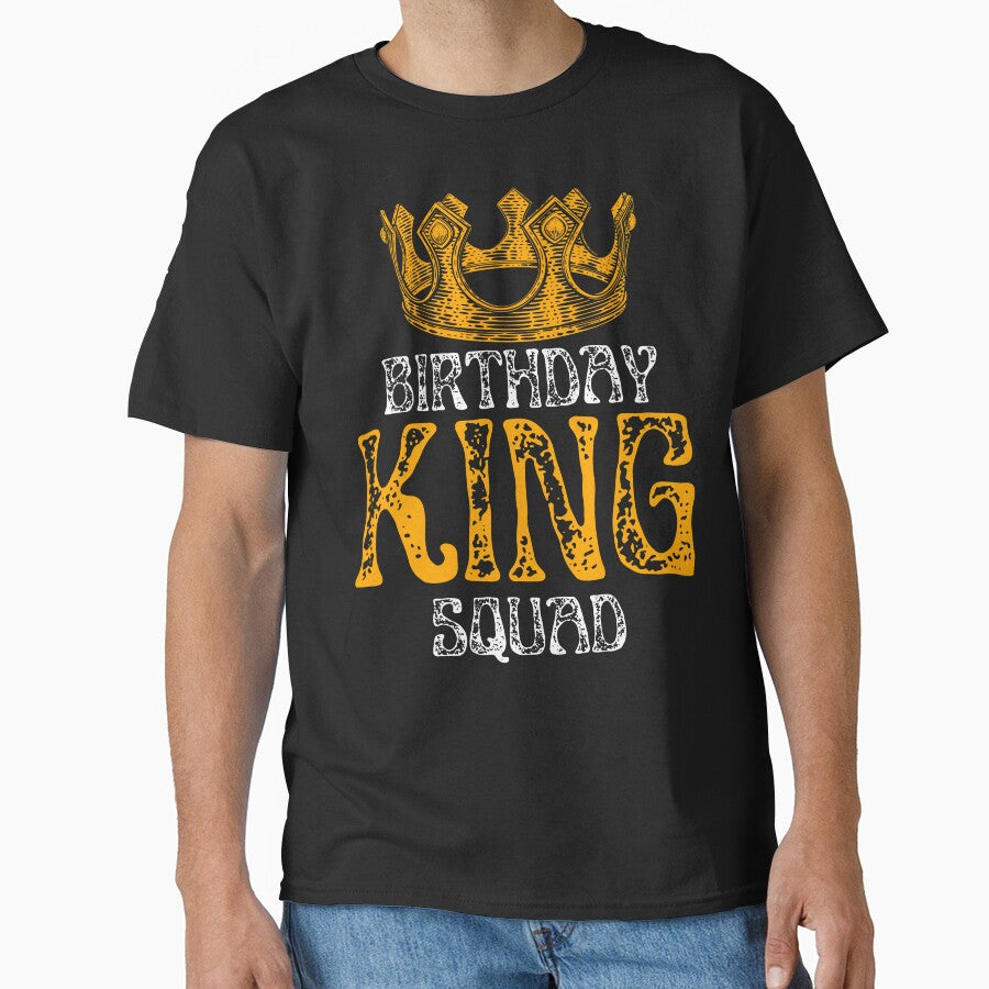 Birthday King Squad Gold Crown For Boys And Mens by PuPPuB