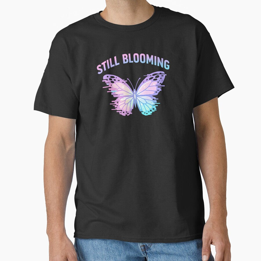 Still Blooming Butterfly – Pastel Glitch Aesthetic Y2K Inspirational Design by R3boot X Studio T-Shirts,... (Image 1)