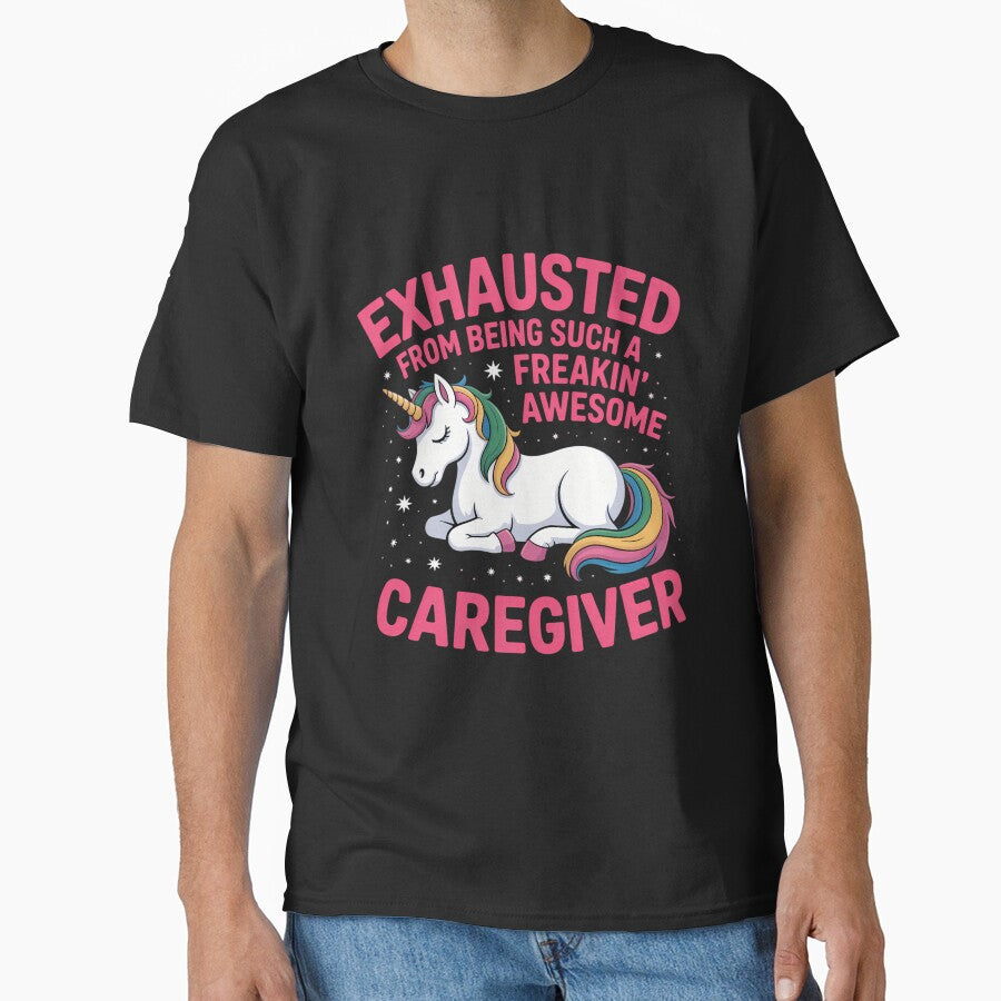 Caregiver Caregiving Carer Cute Unicorn by tiemacopaxer T-Shirts, Hoodie, Sweatshirt | BlankRebels.com (Image 1)