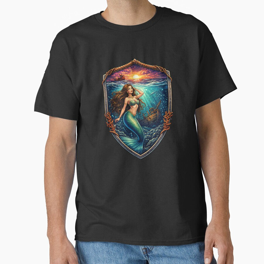 Mermaid Sunset Design by Planetporridge T-Shirts, Hoodie, Sweatshirt | BlankRebels.com (Image 1)