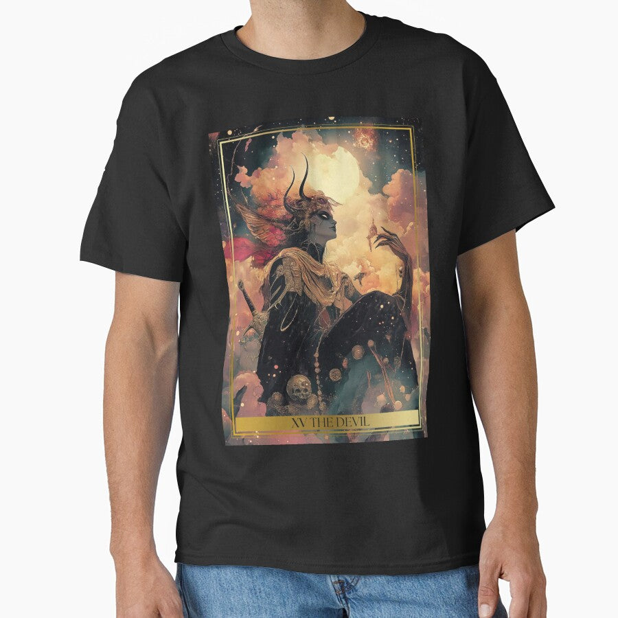 XV The Devil Tarot Card Illustration by Thunderg1rl T-Shirts, Hoodie, Sweatshirt | BlankRebels.com (Image 1)