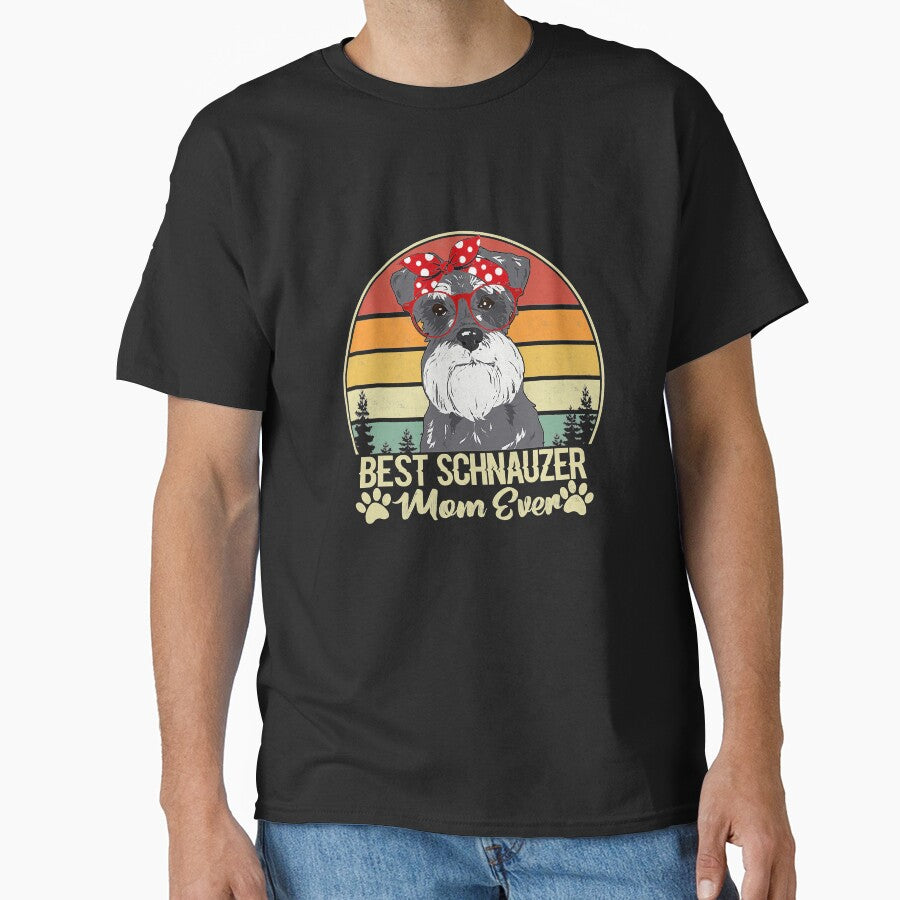 Best Schnauzer Mom Bandana Ever Vintage Retro Dog Lover by gonzalogranados T-Shirts, Hoodie, Sweatshirt (Image 1)
