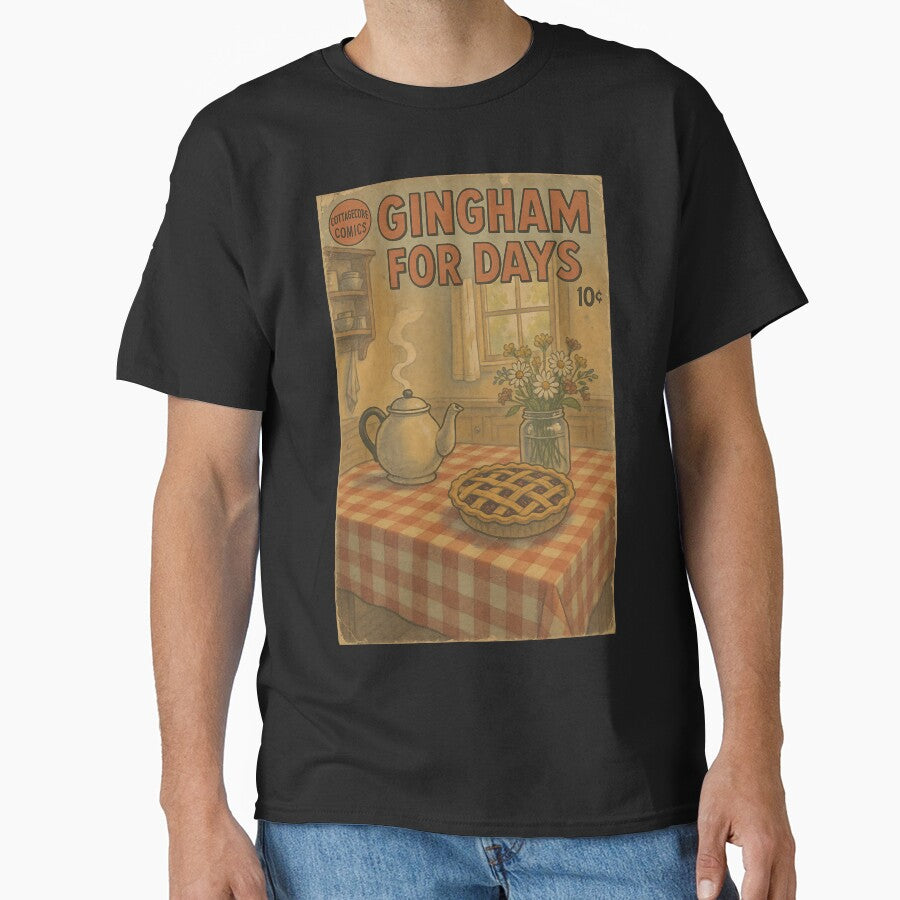 Bucolic Cottagecore: Gingham for Days by bapupa T-Shirts, Hoodie, Sweatshirt | BlankRebels.com (Image 1)