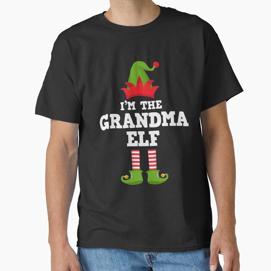 I'm the Grandma Elf Matching Family Group Christmas T Shirt T-Shirt by lxmag Hoodie, Sweatshirt | BlankRebels.com (Image 1)